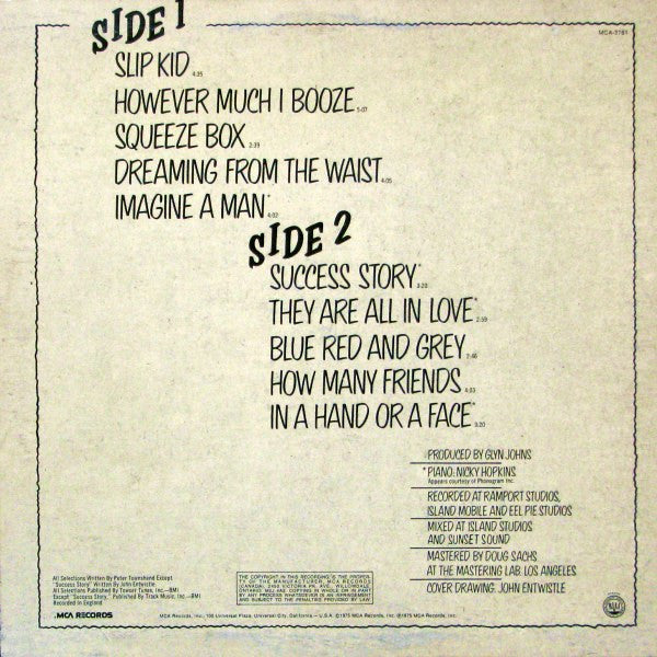 Who, The - The Who By Numbers - 1975