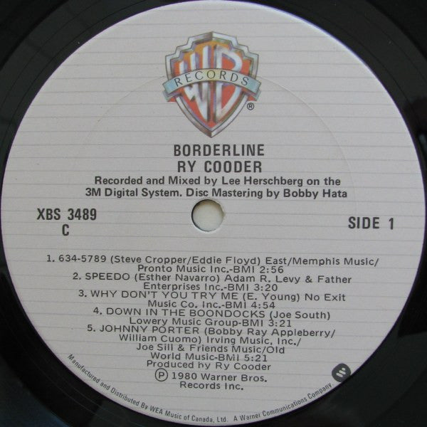 Ry Cooder - Borderline - 1980