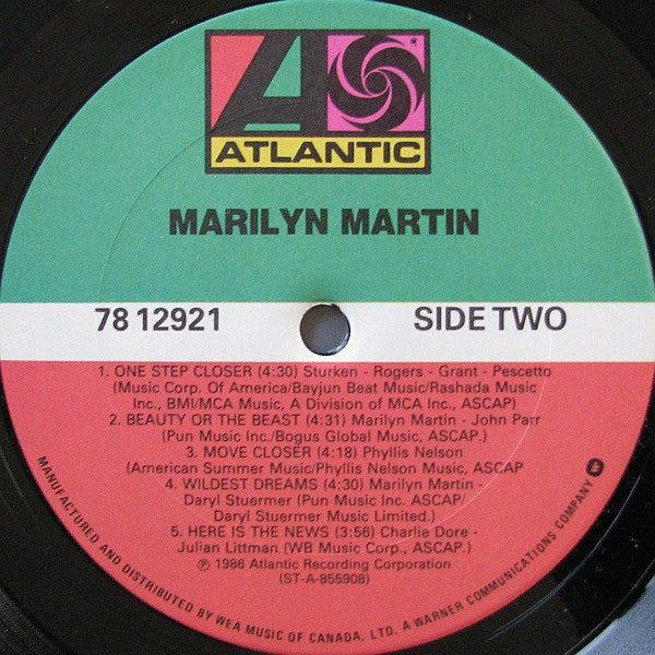 Marilyn Martin - Marilyn Martin Vinyl Record