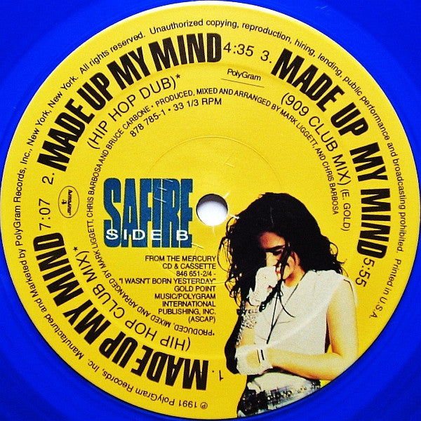 Safire - Made Up My Mind Vinyl Record