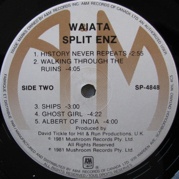 Split Enz - Waiata - 1981
