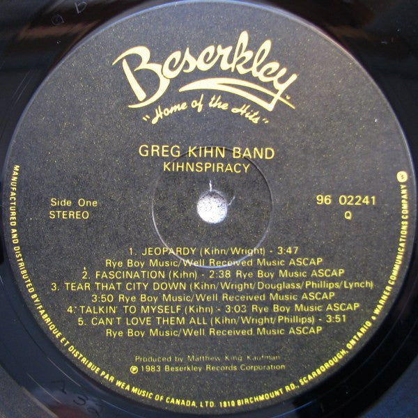 Greg Kihn Band - Kihnspiracy