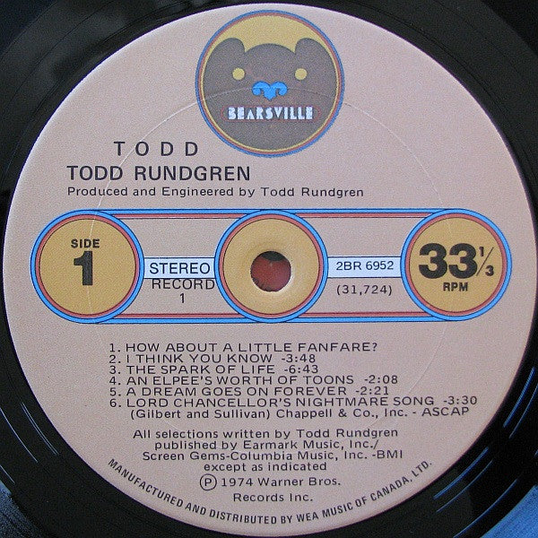 Todd Rundgren - Todd - 1974