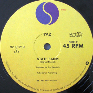 Yazoo - Nobody's Diary / State Farm - 1983