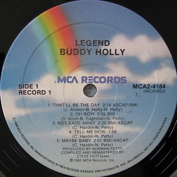 Buddy Holly - Legend - From The Original Master Tapes - 1985