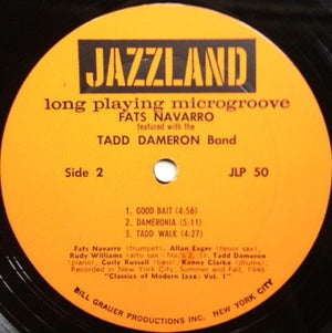 Fats Navarro,The Tadd Dameron Quintet - Featured With  Fats Navarro Featured With The Tadd Dameron Quintet Vinyl Record