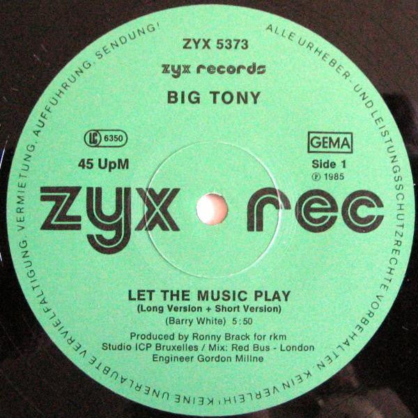 Big Tony - Let The Music Play