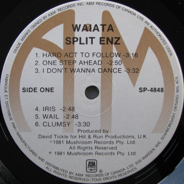 Split Enz - Waiata - 1981
