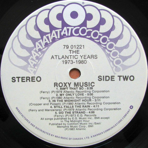 Roxy Music - The Atlantic Years 1973 - 1980 - 1983
