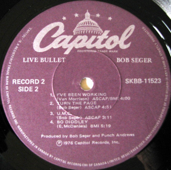 Bob Seger And The Silver Bullet Band - Live Bullet - 1978