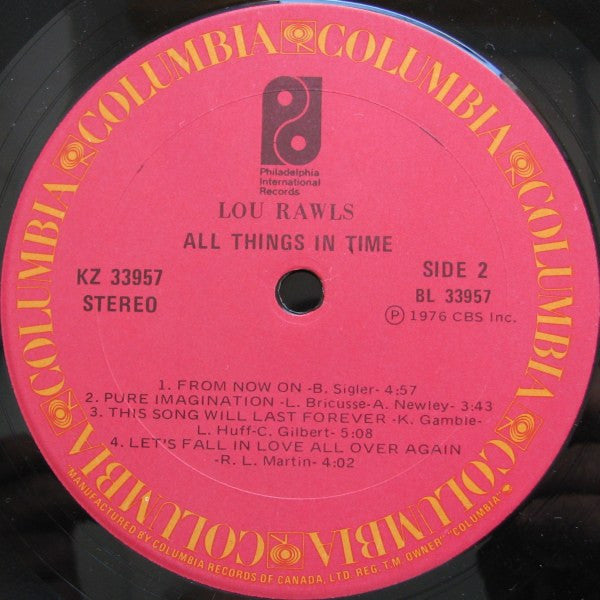 Lou Rawls - All Things In Time - 1976