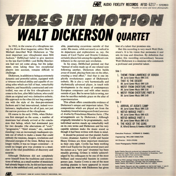 Walt Dickerson - Vibes In Motion -