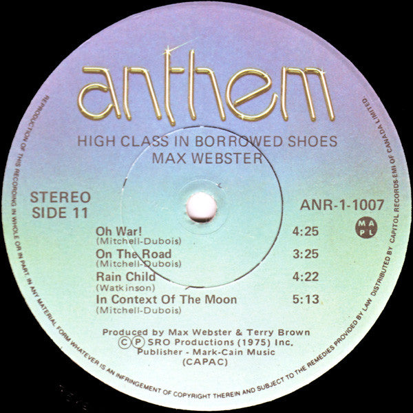 Max Webster - High Class In Borrowed Shoes -