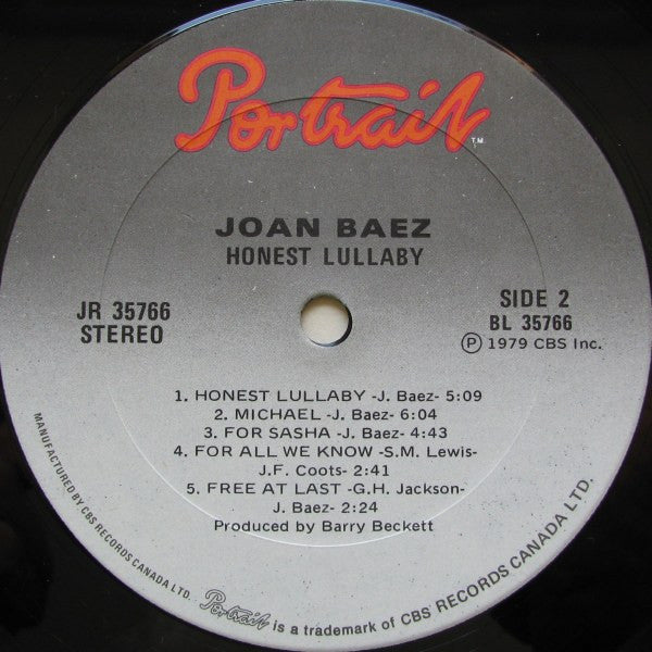 Joan Baez - Honest Lullaby - 1979