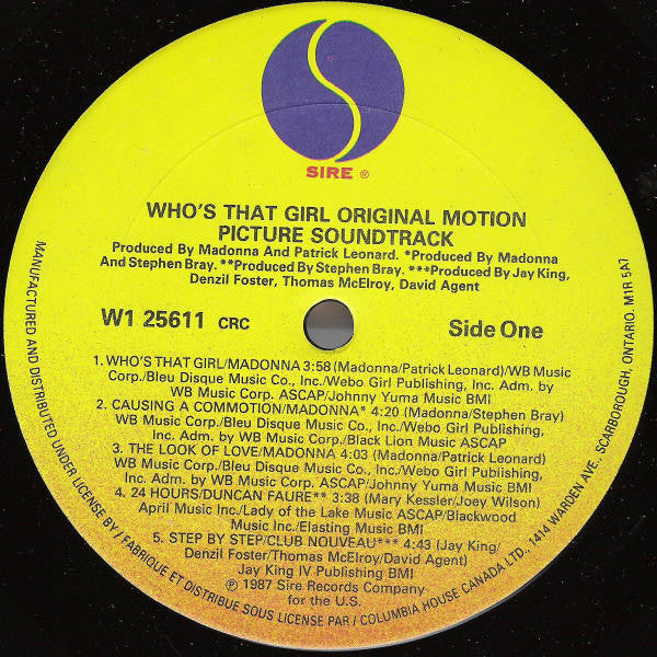 Madonna - Who's That Girl (Original Motion Picture Soundtrack) - 1987