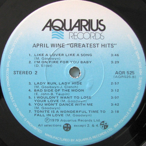 April Wine - Greatest Hits - 1979