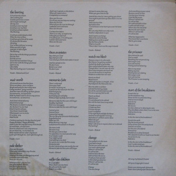 Tears For Fears - The Hurting - 1983
