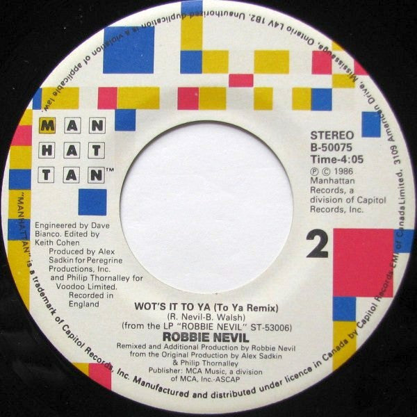 Robbie Nevil - Wot's It To Ya - 1986