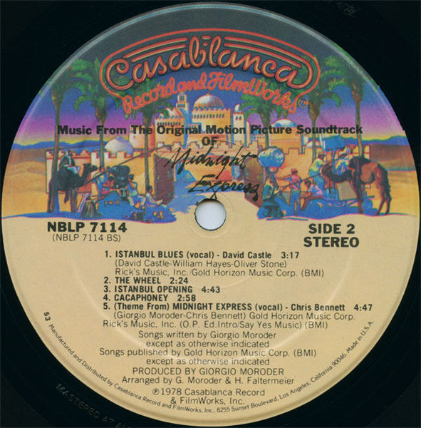Giorgio Moroder - Midnight Express (Music From The Original Motion Picture Soundtrack)