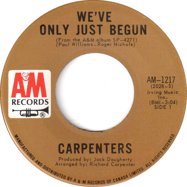 Carpenters - We've Only Just Begun