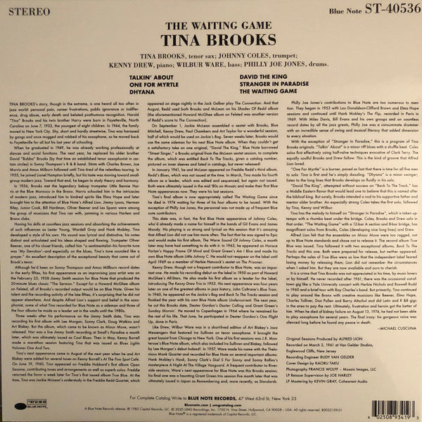 Tina Brooks - The Waiting Game Vinyl Record