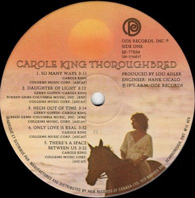 Carole King - Thoroughbred - 1975