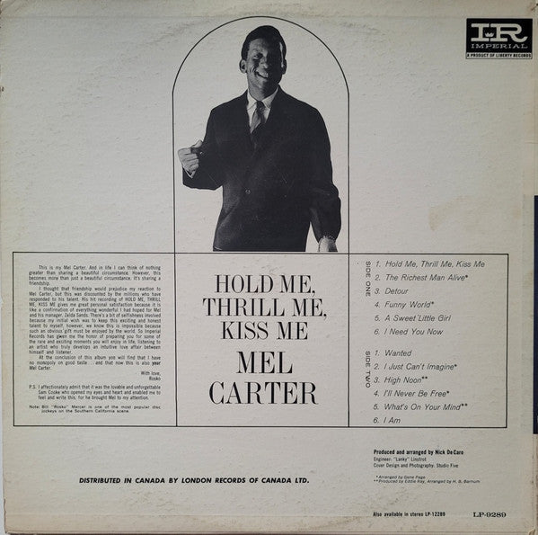 Mel Carter - Hold Me, Thrill Me, Kiss Me
