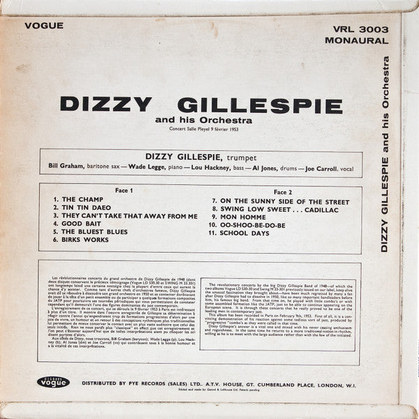 Dizzy Gillespie - Dizzy Gillespie Concert Pleyel 53 - 1965
