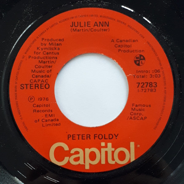 Peter Foldy - Julie Ann - 1976