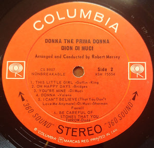 Dion DiMucci - Donna The Prima Donna - 1963