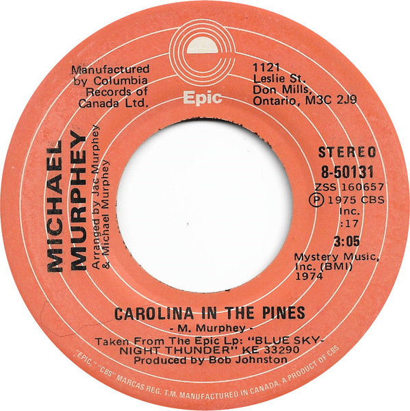 Michael Murphy - Carolina In The Pines Vinyl Record