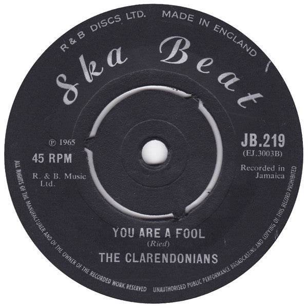The Clarendonians - Mey Bien (My Friend) / You Are A Fool