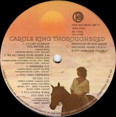 Carole King - Thoroughbred - 1975