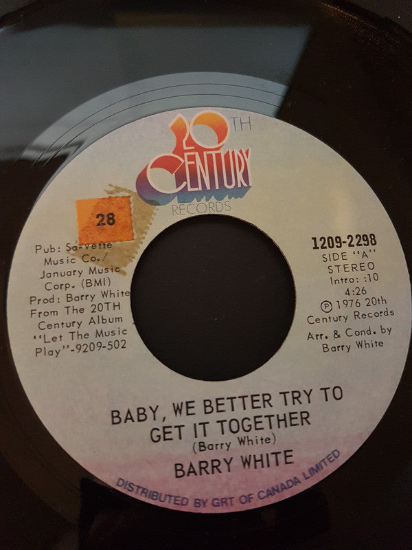 Barry White - Baby, We Better Try To Get It Together