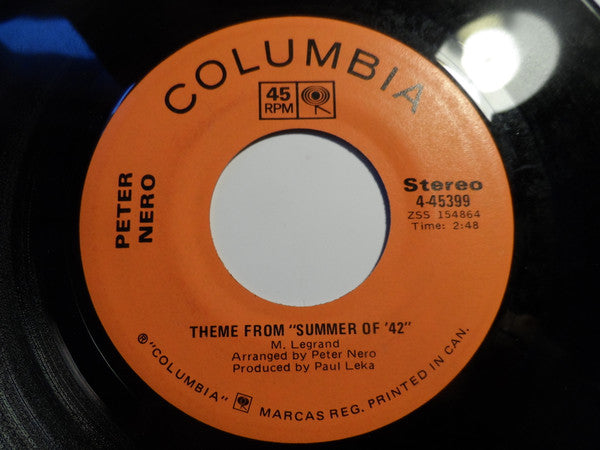 Peter Nero - Theme From "Summer Of '42" Vinyl Record