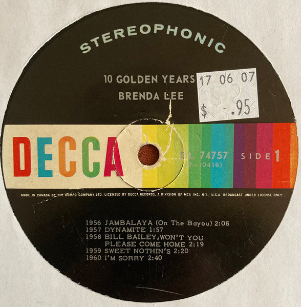 Brenda Lee - 10 Golden Years