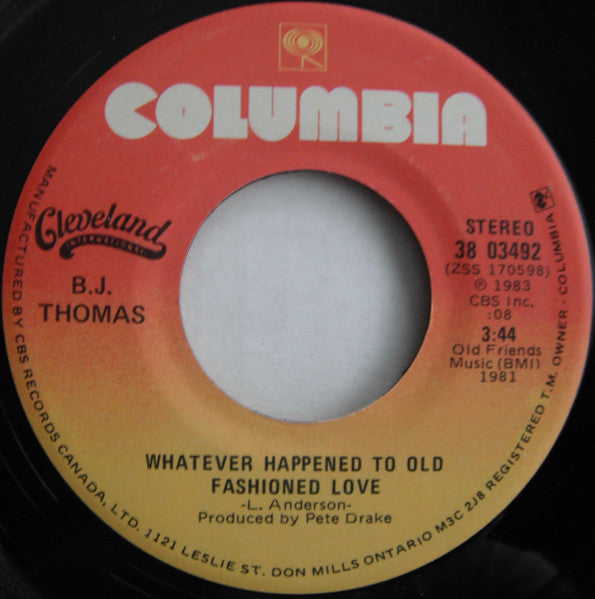 B.J. Thomas - Whatever Happened To Old Fashioned Love - 1983