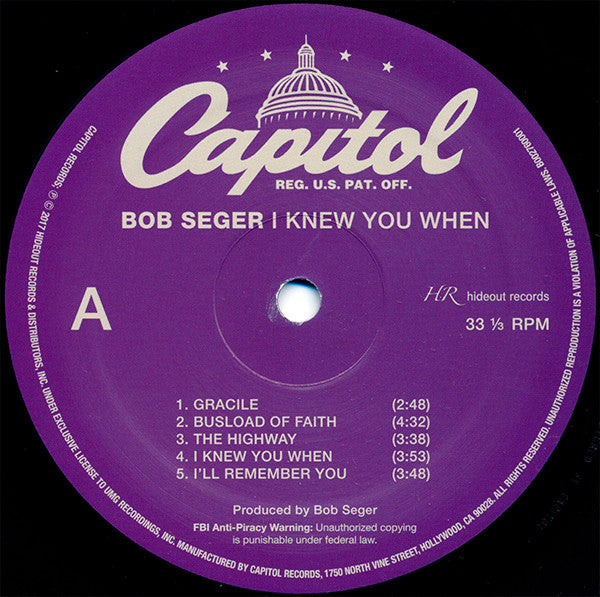 Bob Seger - I Knew You When  - 2017