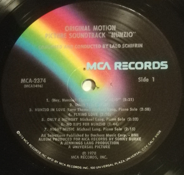 Lalo Schifrin - Nunzio (Original Motion Picture Soundtrack) - 1978
