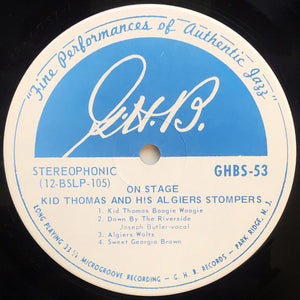 Kid Thomas And His Algiers Stompers - On Stage -