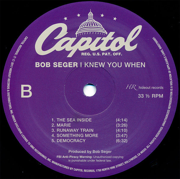Bob Seger - I Knew You When  - 2017