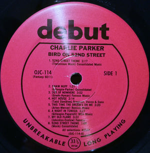 Charlie Parker - Bird On 52nd St. Vinyl Record