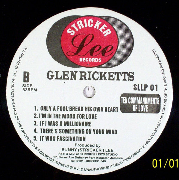 Glen Ricketts - Commandments Of Love -