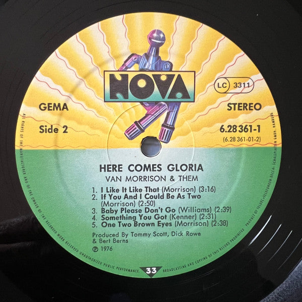 Van Morrison - Here Comes Gloria Vinyl Record