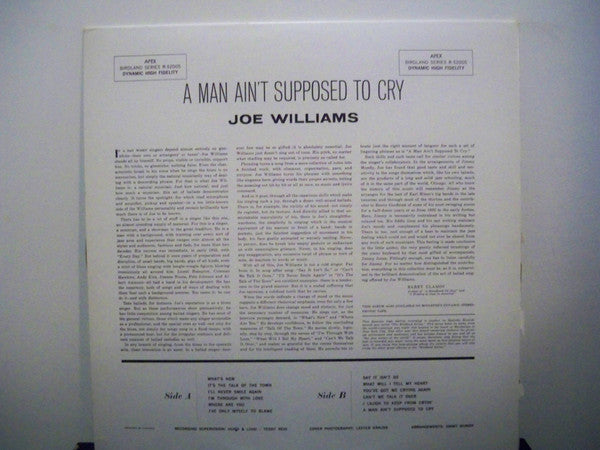Joe Williams - A Man Ain't Supposed To Cry