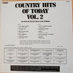 Rusty Dean - Country Hits Of Today Volume #2