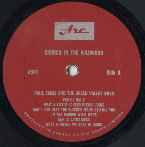 Paul Emms And Green Valley Boys, The - Church In The Wildwood And Other Country Sacred Songs -