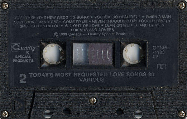 Various - Today's Most Requested Love Songs 90 Vinyl Record