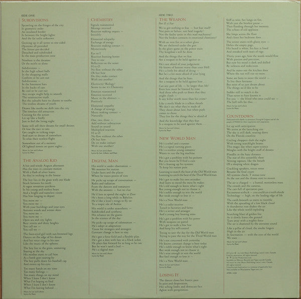 Rush - Signals - 1982
