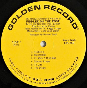 Golden Orchestra And Chorus - The Unique Children's Version Of Fiddler On The Roof -